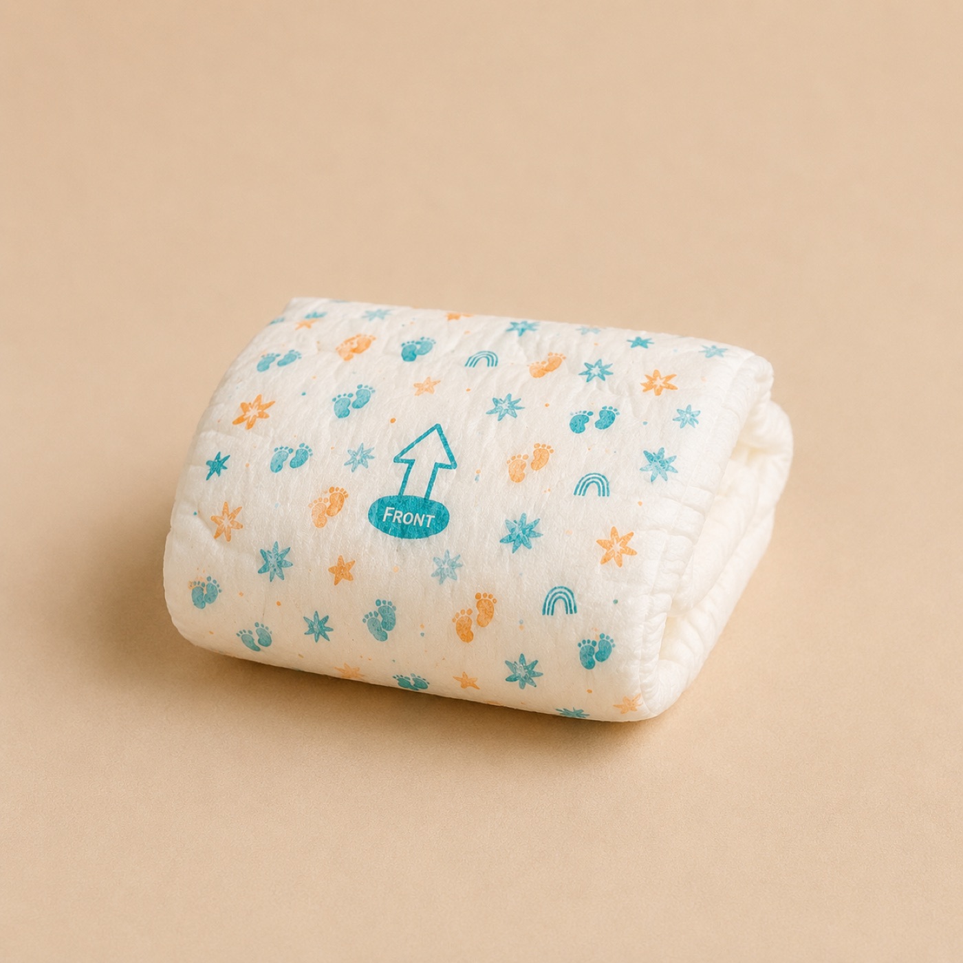 Donna size S diaper folded flat