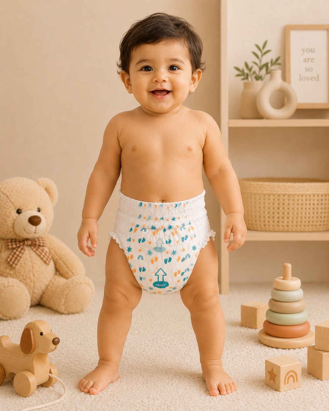 A single M pant diaper