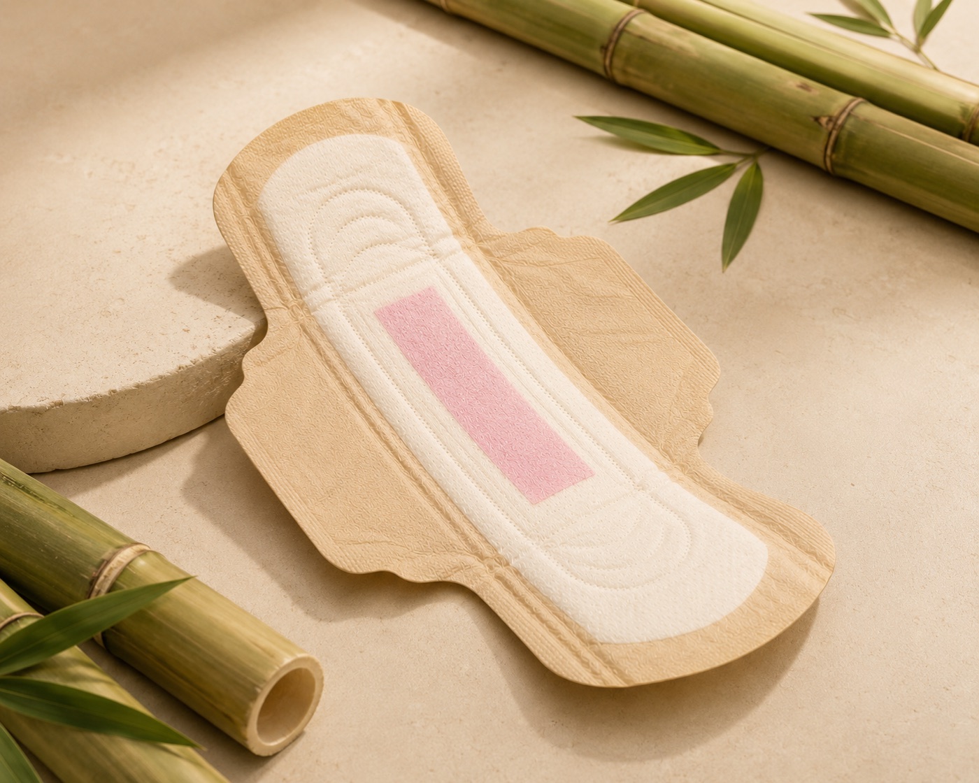 Bamboo pad opened flat