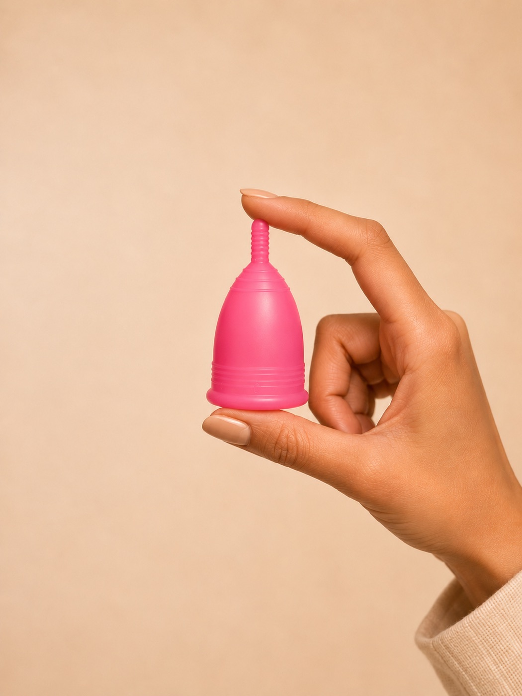 Cup held in hand to show real size