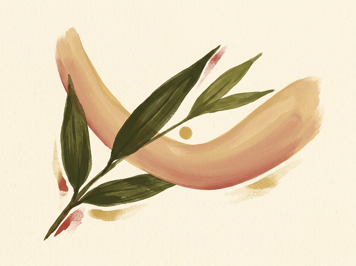 Soothed skin motif - gouache
